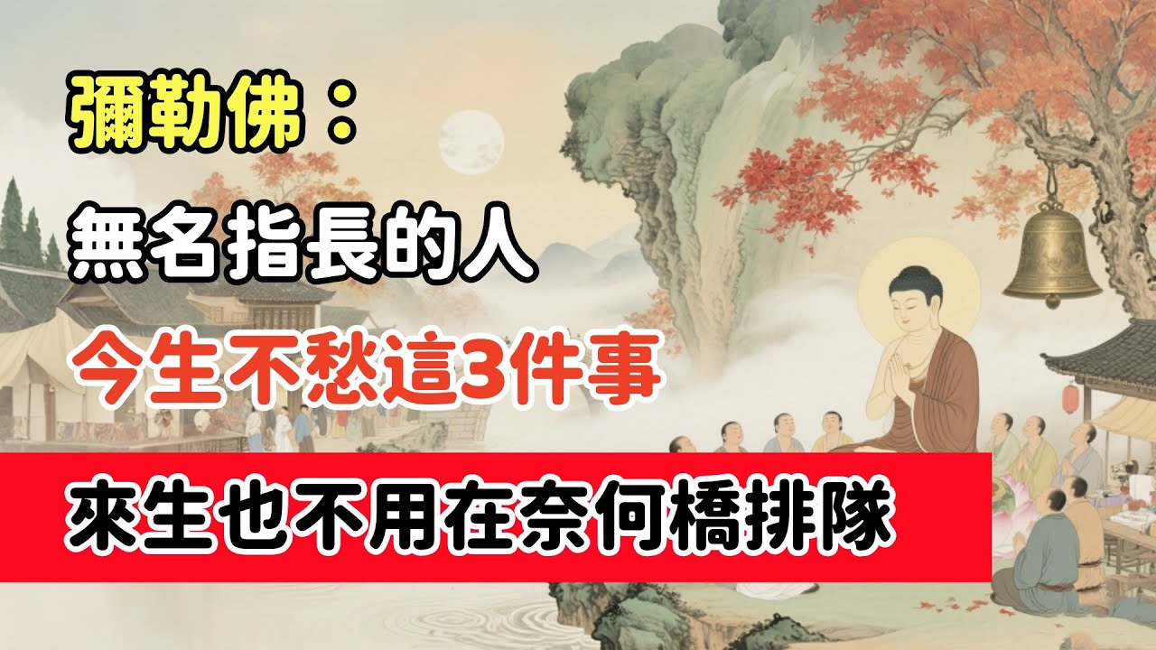 彌勒佛：無名指長的人，今生不愁這3件事，來生也不用在奈何橋排隊#佛教 #佛家 #佛法 #佛學知識 #佛學智慧 #修心修行 #佛教文化 #傳統文化#念佛修行#因果正見#修行障礙化解#生死因果#佛教故事#