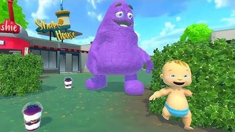 Grimace Shake New Game Rainbow Grimace: Find Daddy Gameplay