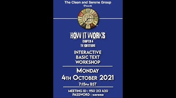 CLEAN & SERENE 🏴󠁧󠁢󠁳󠁣󠁴󠁿Group: Frankie R, Basic Text Workshop 🇬🇧 NA 12 Step Recovery