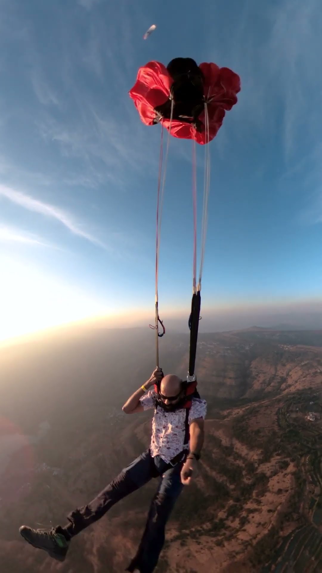 BASE Jump From Powered Paraglider || ViralHog