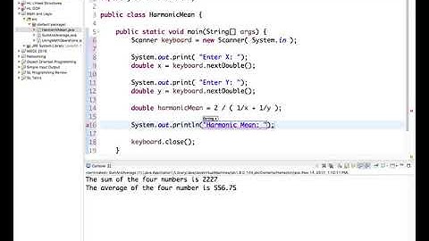 Harmonic Mean Sample Problem