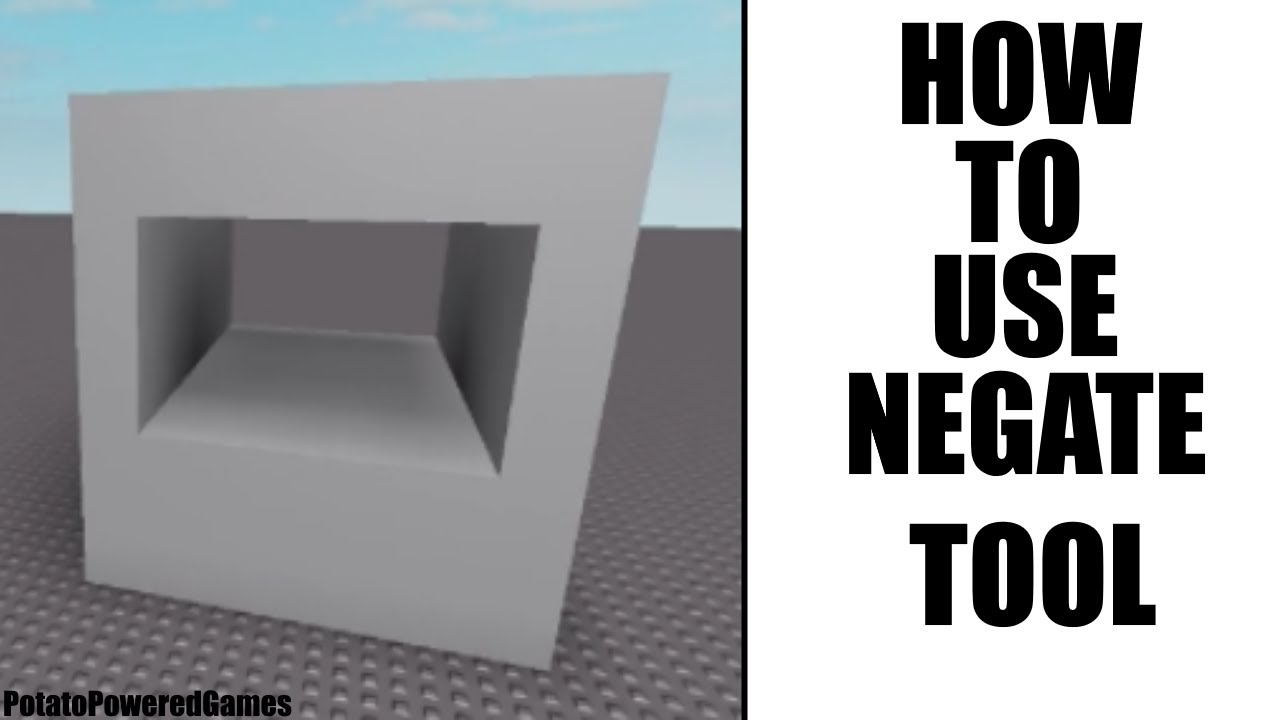 How To Use The Negate Tool Roblox Studio Tutorial Read Pinned
