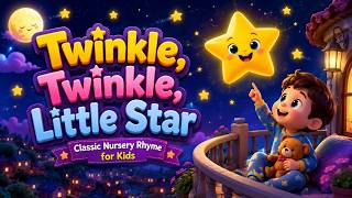 ⭐ Twinkling Little Stars🌙 Glowing Moon☁️ Fluffy Magical Clouds✨ Sparkling Night Sky🧸 Cute Kids