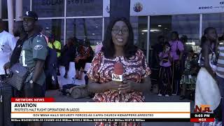Aviation Unions Barricade Lagos Airport Terminals Over Workers' Rights