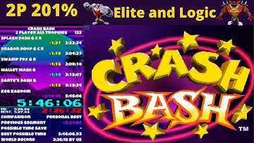 Crash Bash 2 Player 201% in 5:46:06 [WR] and All Trophies in 3:25:02 [WR]