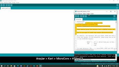 ATtiny13 entegresinin arduino nano ile kodlanışı