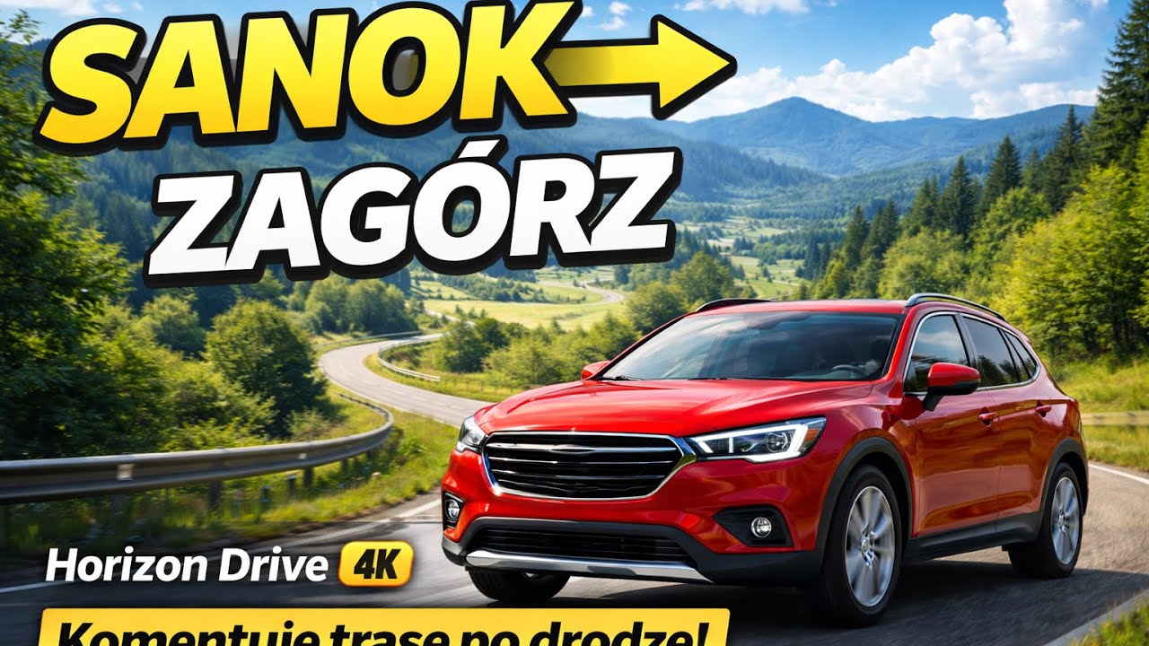 Sanok – Zagórz 🚗 Spokojna jazda i komentarz z drogi | Horizon Drive 4K