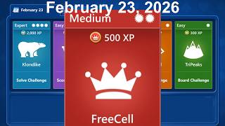 Microsoft Solitaire Collection - FreeCell February 23, 2026 - Medium / Mittel - Daily challenge screenshot 5