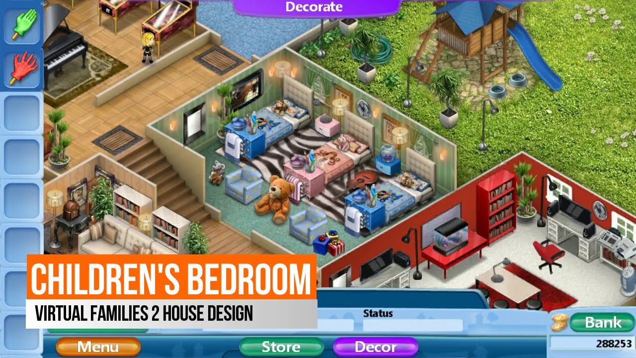 Virtual Families 2 House Design #1 First House - YouTube