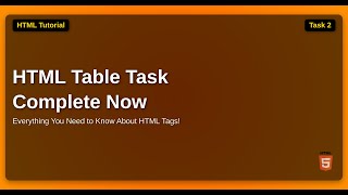 HTML Table Task for Beginners in Hindi 📊 | Practice with Colspan, Rowspan | Project Example