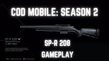 Call of Duty Mobile Season 2 | New Marksman Rifle SP-R 208 Gameplay | Battle Royale |
