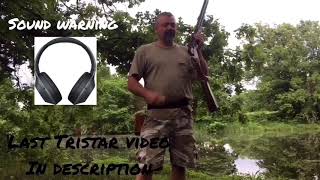 Shooting clay birds with Tristar over/under 12 gauge