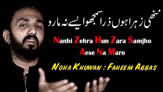 Download Lagu Nanhi Zehra Hun Zara Samjho - Faheem Abbas 2017-18 MP3