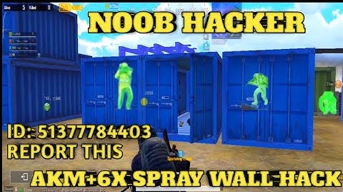 NOOB HACKER | AKM+ FULL 6X SPRAY | USING ESP WALL HACK| PUBG MOBILE | #HACKER #ESPHACK #NOOB HACKER