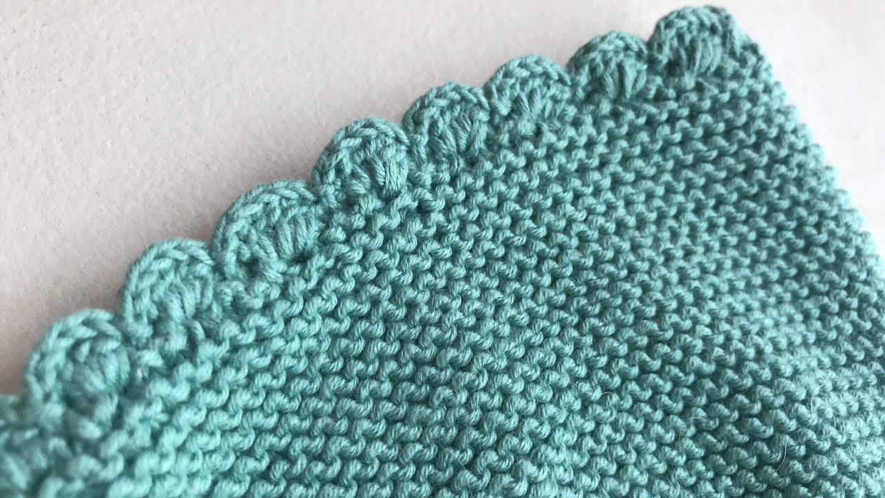 Puntilla abanico ganchillo o - YouTube