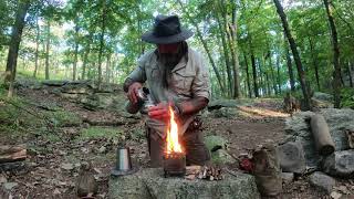 Bushcraft/Camp/Hike 3-Day Solo p2 A Perfect Summer Day Bear Lakeside Popcorn Moka Pot Just Egg Cook