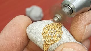 How do they cut 21 k gold rings with diamond blade