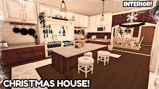Realistic Bloxburg Christmas House Build: INTERIOR Tutorial & TOUR *VOICE*