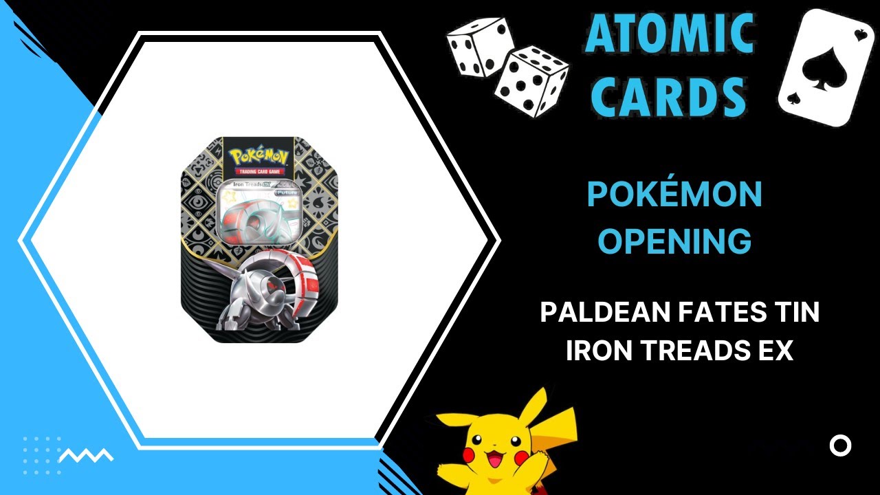 Pokmon Opening - Scarlet & Violet Paldean Fates Iron Treads ex Tin