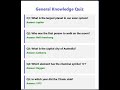 Top GK Questions and Answers in English– Part 1 #gk #shorts #upsc