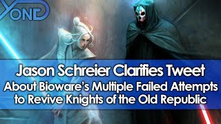 Jason Schreier Clarifies Tweet About Bioware's Multiple Failed Attempts to Revive Star Wars KOTOR