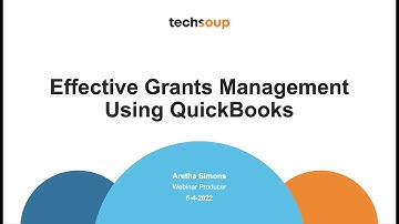 Effective Grants Managment Using QuickBooks
