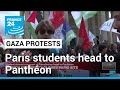 Students want peace gaza protests continue outside paris panthon  france 24 english