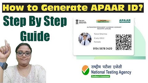 How to Generate APAAR ID? Step by Step Guide #apparid #neetug2025 #ntalatestupdate