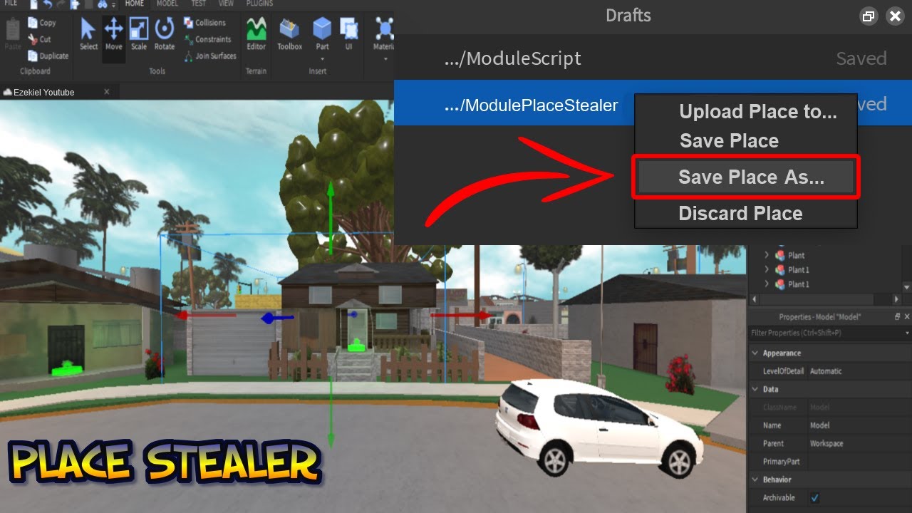 Tutorial How To Copy Steal Roblox Places December 2020 Youtube - roblox place steal download