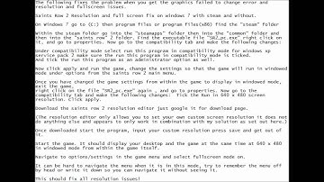 Saints Row 2 windows 7 resolution and graphics fix.