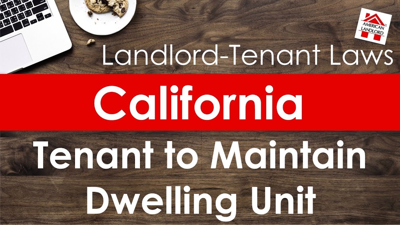 California Tenant Obligation to Maintain Fit Dwelling American