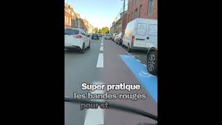 Velotaf 061 super pratique les nouvelles bandes de stationnement oups cyclable pour garer sa voiture