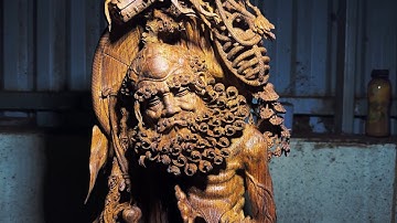 gần 2,5 tỷ - bức tượng Đạt Ma gỗ Sưa chưa từng có tại Tượng gỗ Nguyễn Hồng