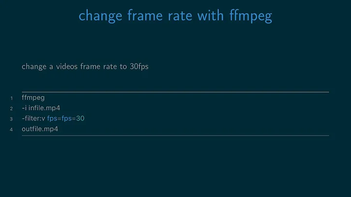 change a videos frame rate with ffmpeg