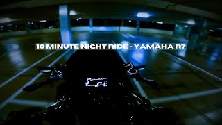 10 minute night ride - yamaha r7 [POV 4K]