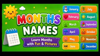 Months of the Year | January to December | Learn 12 Months for Kids 🌈📚