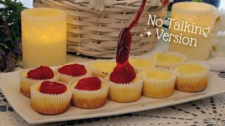 Deliciously Relaxing: ASMR Baking Mini Cherry Cheesecakes (no talking)