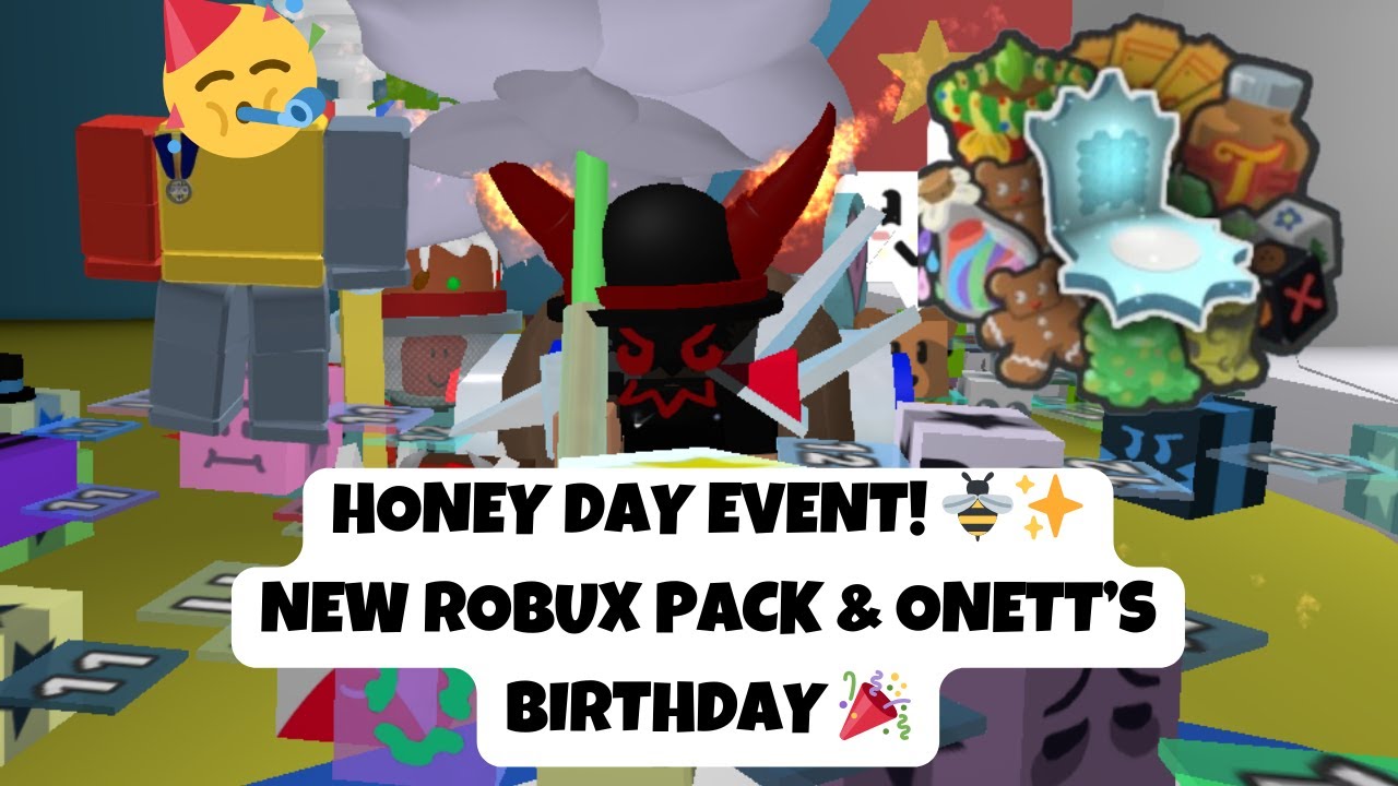 🎉 Honey Day is Here! (NEW Robux Pack & Onett's Birthday) in Bee Swarm ...