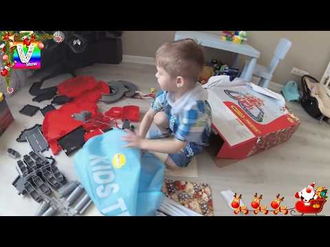 Открываем новую парковку WADER на Новый ГОД Распаковка игрушек Обзор огромной детской парковки