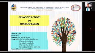 PRINCIPIOS ÉTICOS DE TRABAJO SOCIAL 'Declaración Global de los Principios Éticos de Trabajo Social'