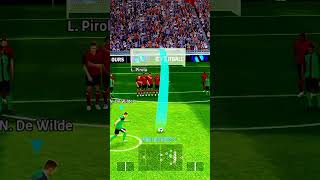 Cercle Brugge KSV all right foot players free kick challenge  efootball pes football pesmobile