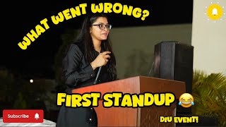 My First Stand-Up + Anchoring Experience | Diu Event 🎤✨