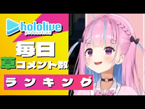 【2月11日】ホロライブ全配信の1分間草コメント数ランキングTop5