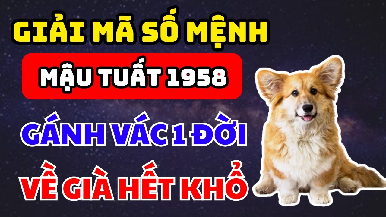 Giải Mã Số Mệnh Mậu Tuất 1958 Gánh Khổ Một Đời Khổ Tận Cam Lai, Về Già RẤT GIÀU