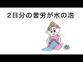 【編みアニメ】2日分の苦労が水の泡 【knit anime】Down the drain