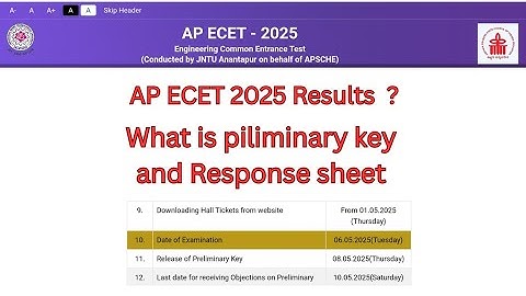 AP ECET Response Sheets & Preliminary Key Release Date & Time| AP ECET 2025RESULTS