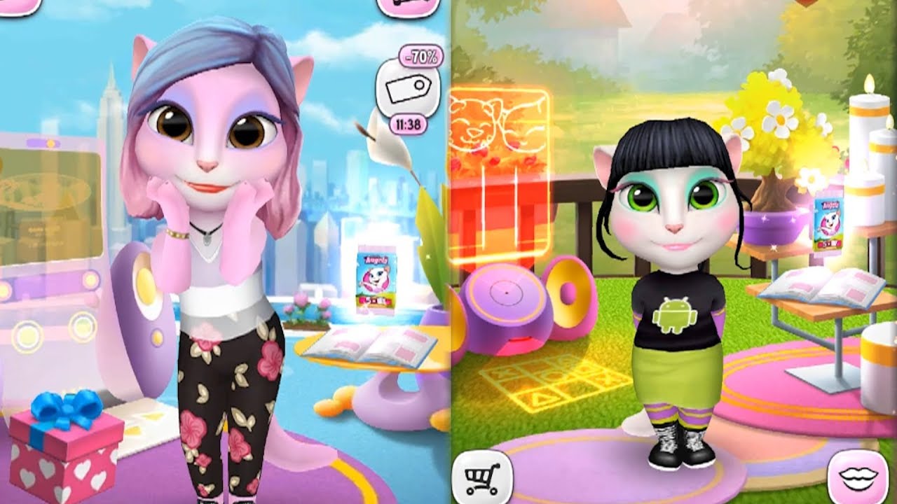 Моя говорящая Анджела Две сестрички #11 Анжела и Мила игровой центр ...