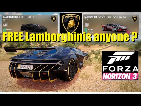 Forza Horizon 3 FREE Sesto Elemento And Huracan HE (Locking Horns Forzathon)