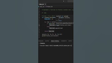 Flatten a Nested List in Python 🔁 | #python #shorts #coding