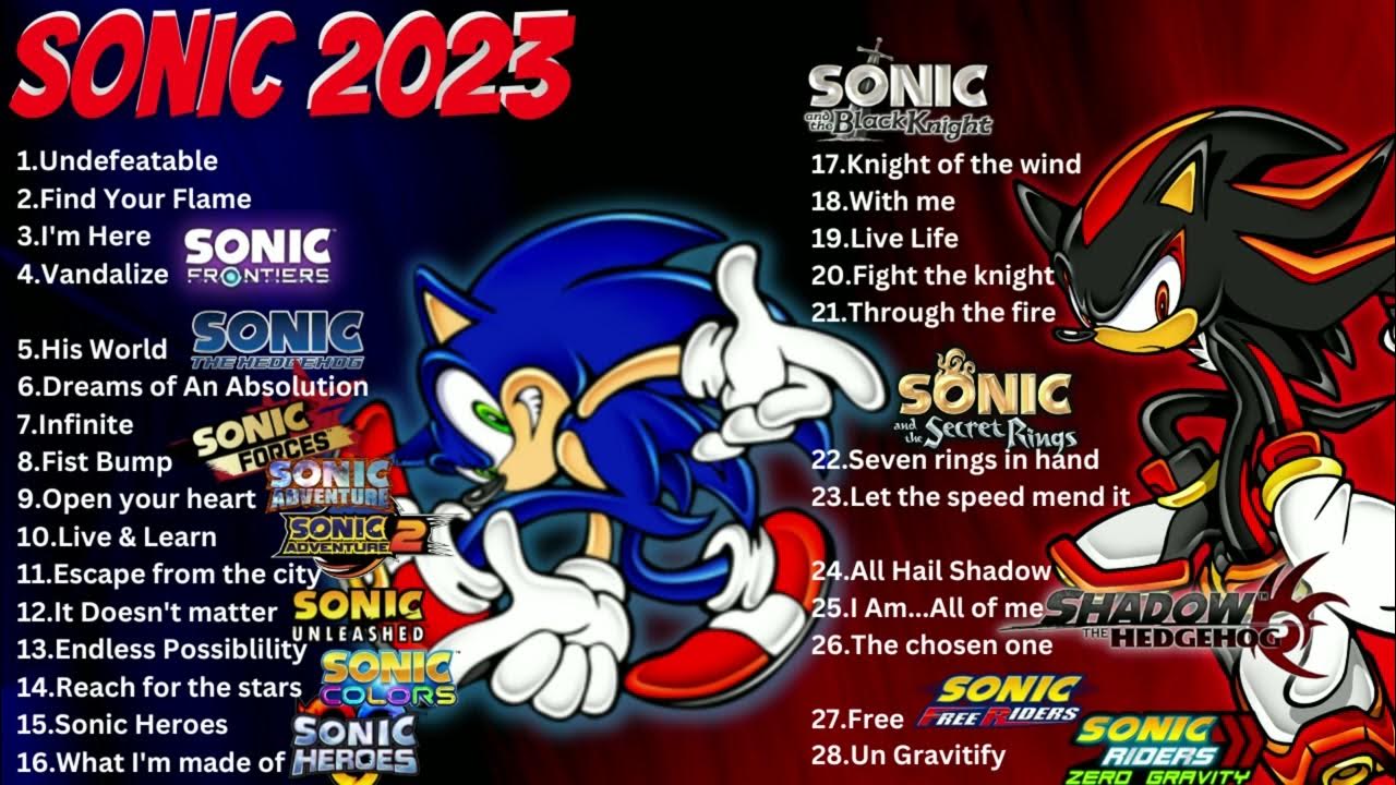 Top Sonic Songs 2023 2 hours of AWESOME Sonic Music Sonic ost YouTube